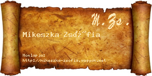 Mikeszka Zsófia névjegykártya